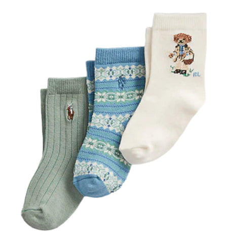 Ralph Lauren, socks, Ralph Lauren - 3pr pack socks, boys gardener