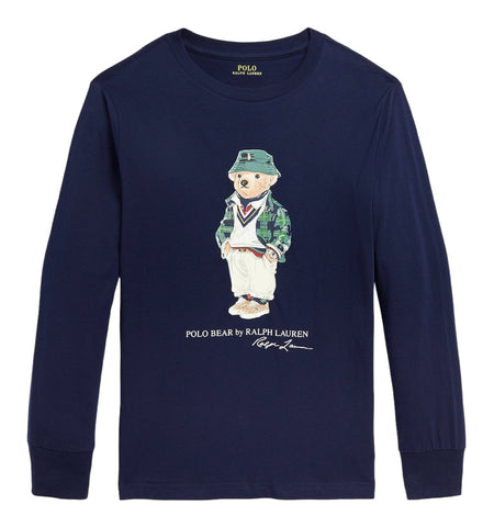 Ralph Lauren, Tops, Ralph Lauren - Navy long sleeved top, signature bear print