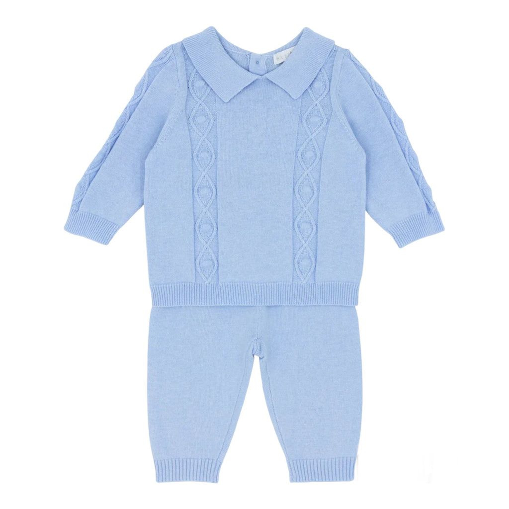 blues baby, outfits, blues baby - 2 piece knit set, top and trousers