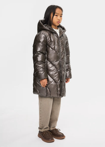 Mayoral - Chocolate padded coat with hood