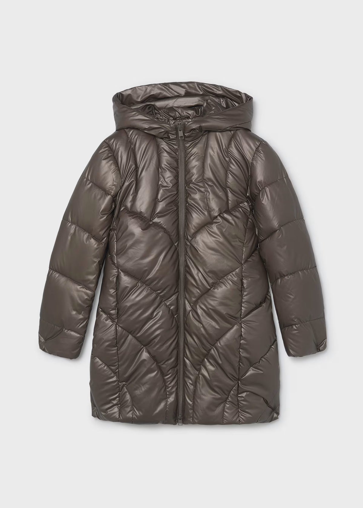 Mayoral - Chocolate padded coat with hood