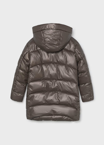 Mayoral - Chocolate padded coat with hood