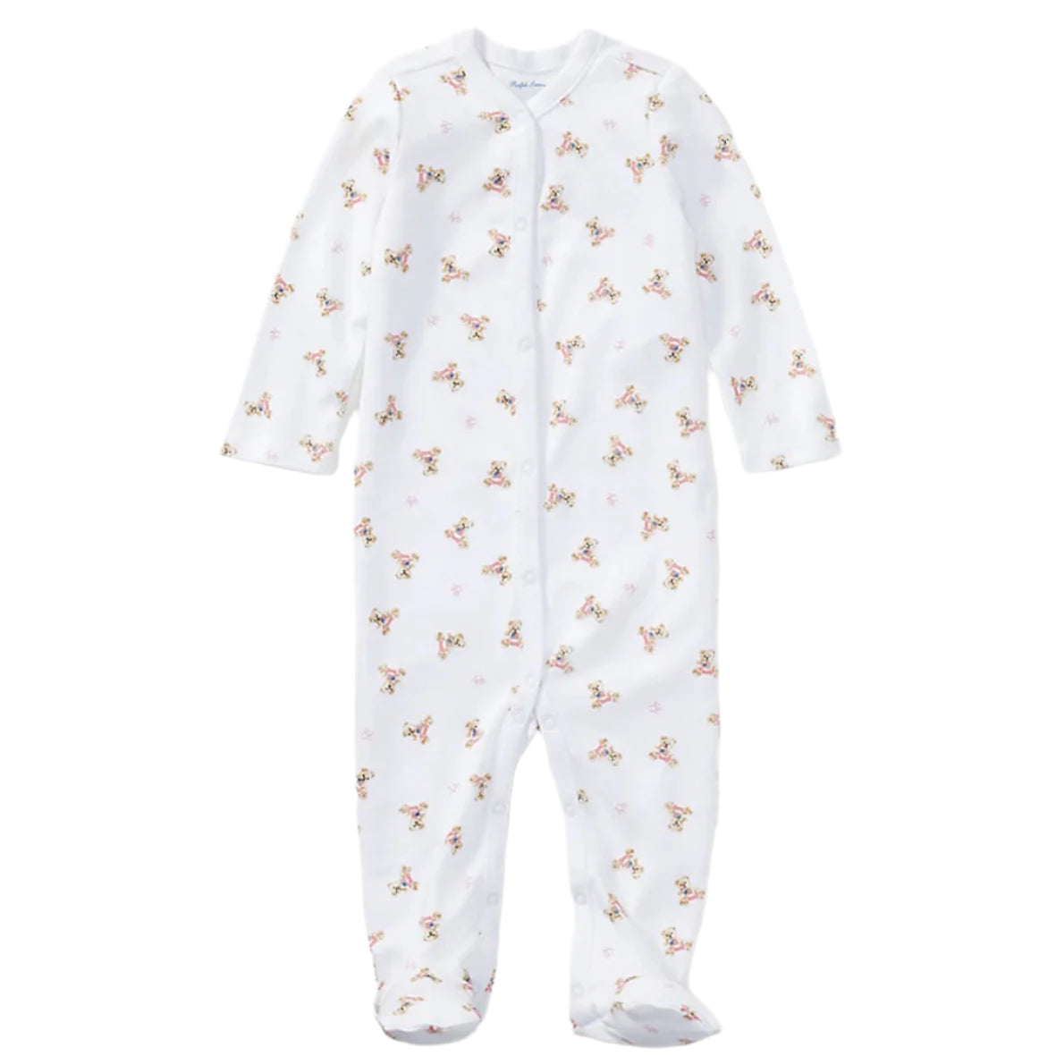 Ralph Lauren, rompers, Ralph Lauren - All in one, romper with all over RL bear print, pink