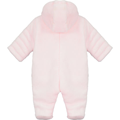 Emile et Rose, Snowsuits, Emile et Rose - Pale pink, deep pile pram suit, Alison