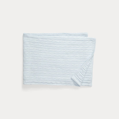 Ralph Lauren - Cable knit blanket in light blue