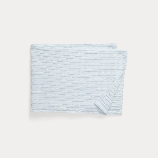 Ralph Lauren - Cable knit blanket in light blue