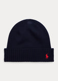 Ralph Lauren, Hats, Ralph Lauren - Black knit hat with red polo pony branding