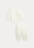 Ralph Lauren, all in ones, Ralph Lauren - Cream jogging set, Signature bear front print