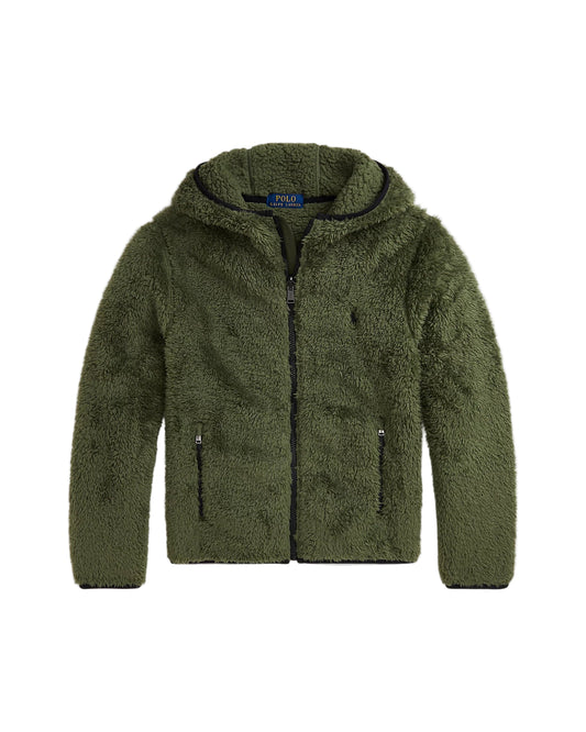Ralph Lauren, zipper hoodies, Ralph Lauren - Olive zip fleece hoodie