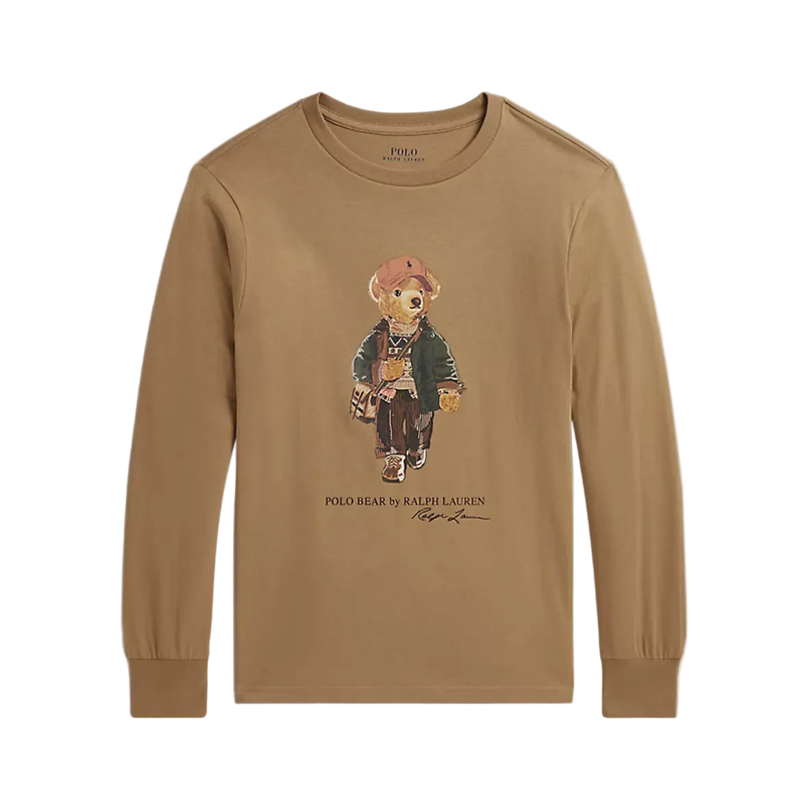 Ralph Lauren - Tan long sleeved T-shirt, signature bear print