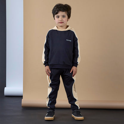 Mitch & Son - 2 piece black and beige tracksuit, Lawrence