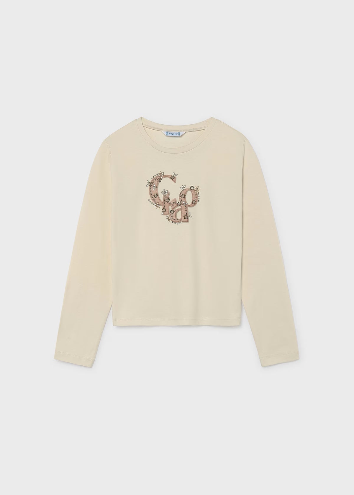 Mayoral - Cream Long Sleeve Ciao Top