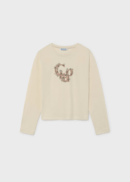 Mayoral - Cream Long Sleeve Ciao Top