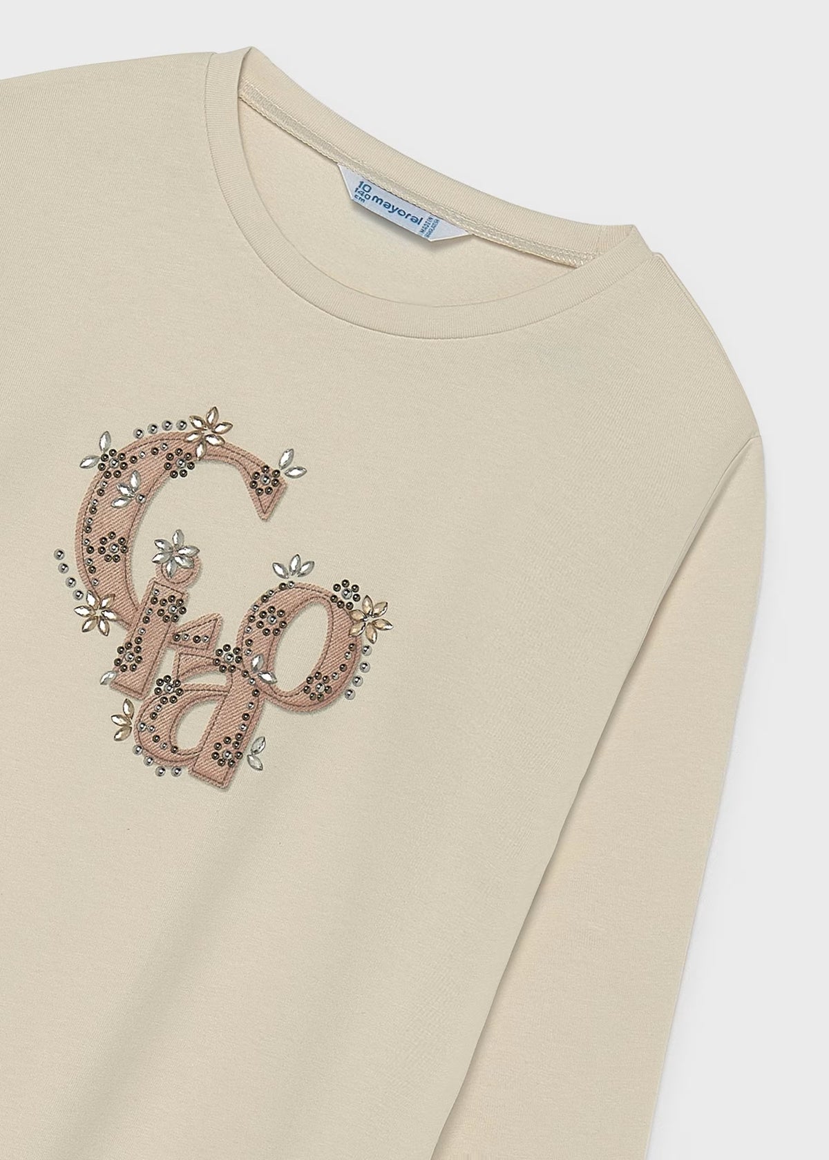 Mayoral - Cream Long Sleeve Ciao Top