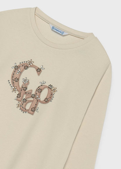 Mayoral - Cream Long Sleeve Ciao Top