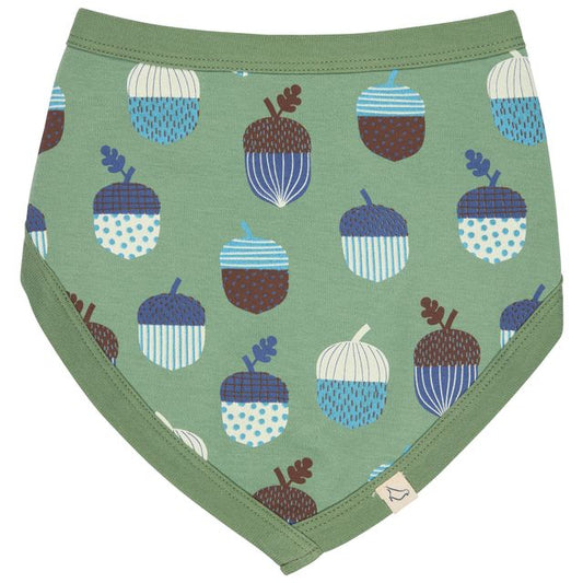Pigeon Organics - Sage reversible bib with acorn print