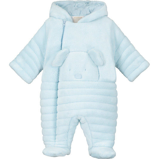 Emile et Rose, Snowsuits, Emile et Rose - Pale Blue, deep pile pram suit, Abel