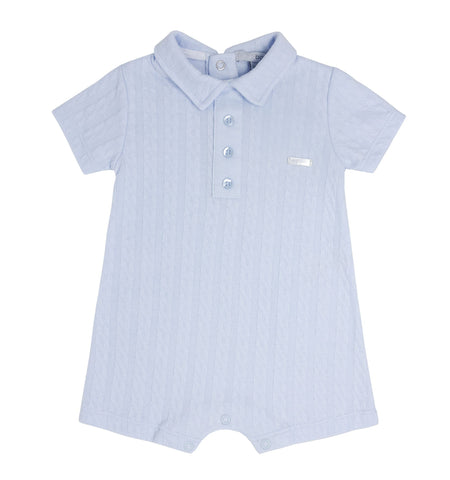 blues baby, rompers, blues baby - baby boys pale blue romper BB0296