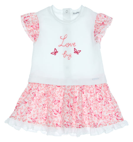 GYMP - Pink and white butterfly dress 'Love Bug' | Betty McKenzie