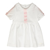 GYMP, Dresses, GYMP - White baby dress with pink lace detail