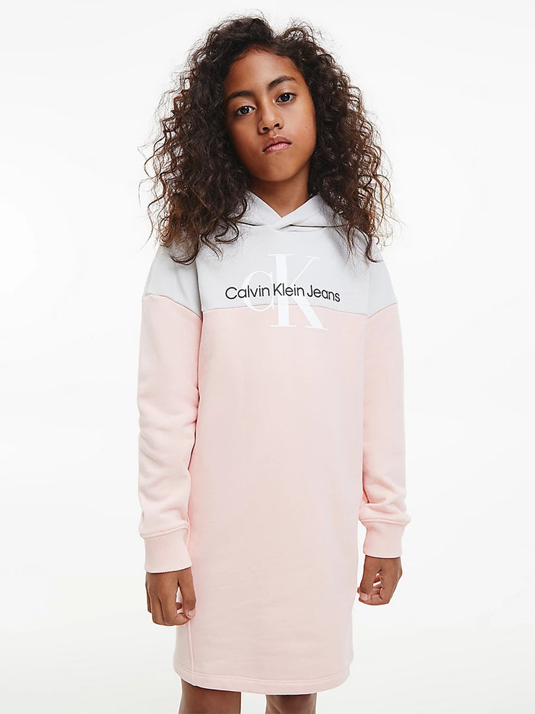 Calvin Klein - Girls Colour Block Hoodie Dress, Pink Blush – Betty Mckenzie | Sweatkleider