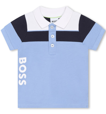 Boss, Tops, Boss - Polo Top, Pale Blue