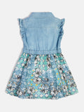 Guess, Dresses, Guess - Dress, denim bodice and floral print floaty skirt