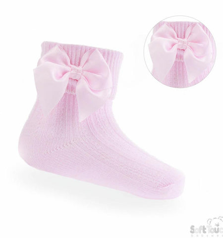 Betty Mckenzie, Socks, Soft Touch - ankle bow socks pink