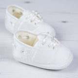 Sarah Louise Boys Christening Shoes - Ivory 004402 | Betty McKenzie