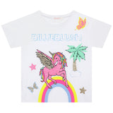 Billieblush, T-shirts, Billieblush - Unicorn S/S T-Shirt, White