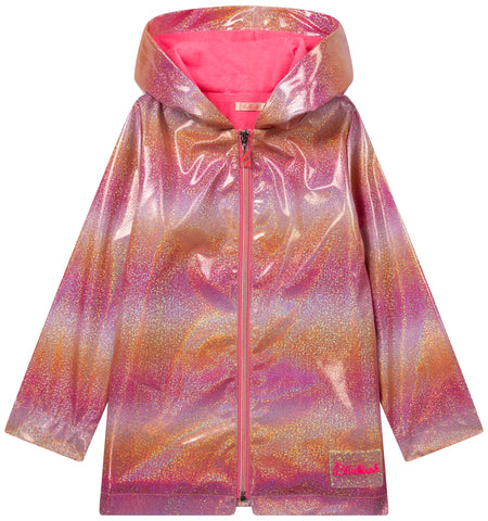 Billieblush, coat, Billieblush - raincoat U16318 pink sparkle
