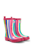 Hatley, wellies, Hatley - Rainbow Stripes Shiny Rainboots