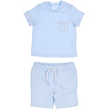 GYMP, Outfits, GYMP - pale blue 2 piece shorts set