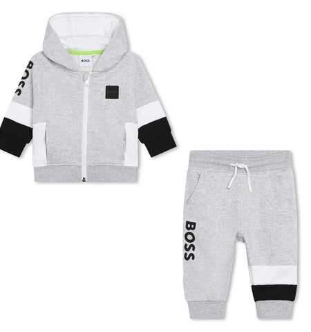 Boss, Tracksuits, Boss - Hooded Tracksuit, Grey