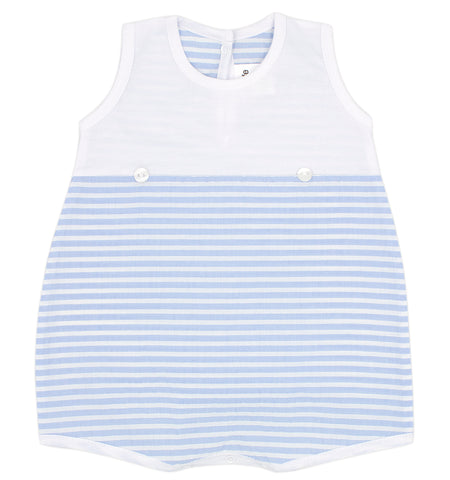 Rapife, rompers, Rapife - boys pale blue and white romper
