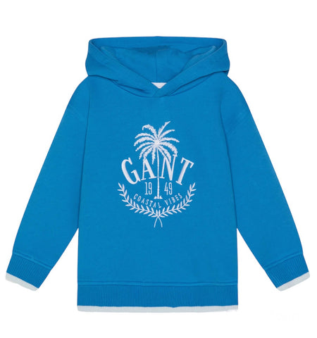 Gant, Hoodie, Gant - Blue hoodie, 'Coastal vibes'