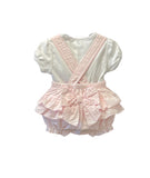 blues baby, Outfits, blues baby - Baby girls pink 2 piece dungaree set BB0377