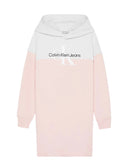 Calvin Klein, dress, Calvin Klein - Girls Colour Block Hoodie Dress, Pink Blush