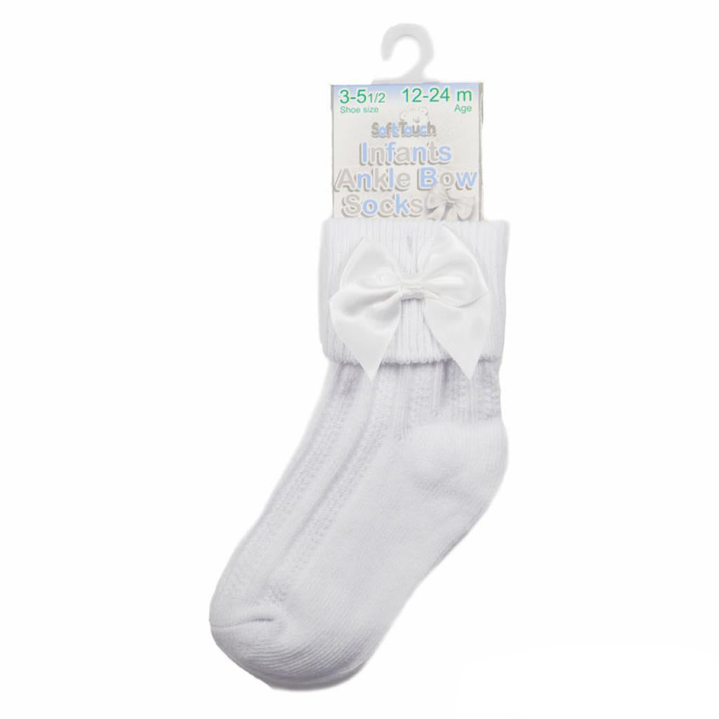 Betty Mckenzie, Socks, Soft Touch - ankle bow socks white