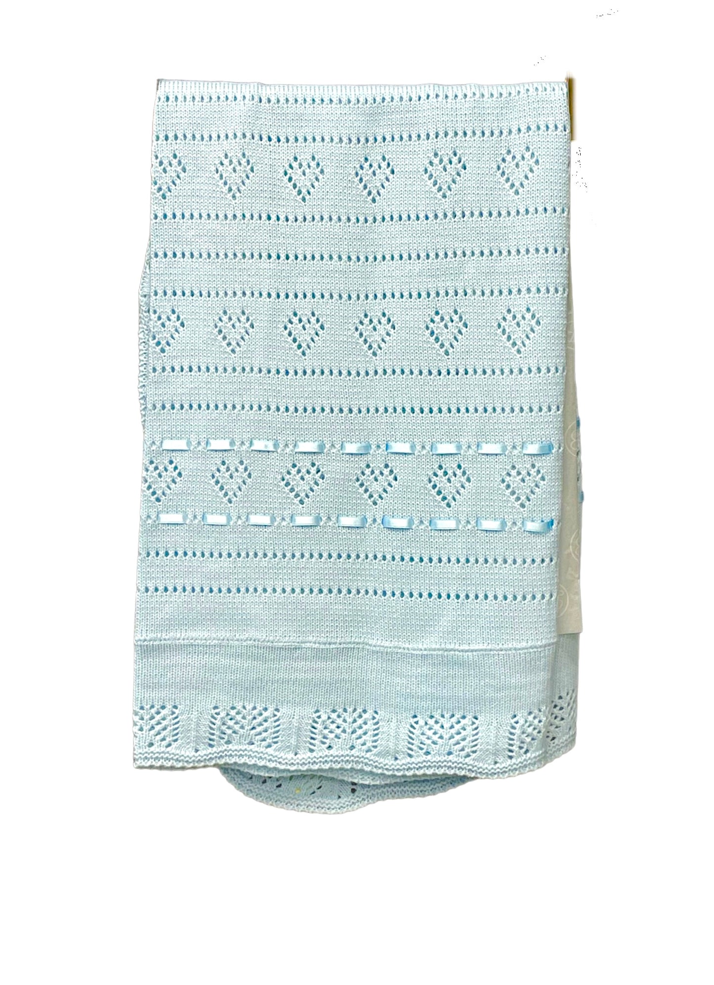 Betty Mckenzie, shawl, BeBo - baby shawl, blue / pink