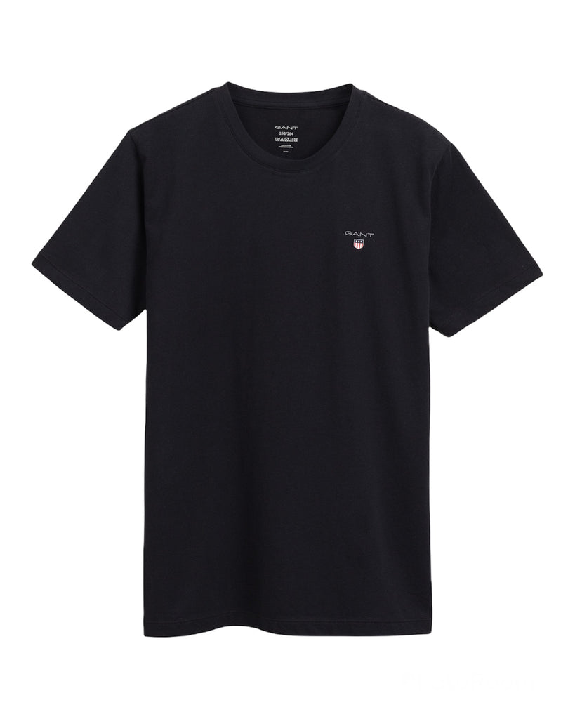 Gant, T-shirt, Gant - Black T-Shirt small chest logo