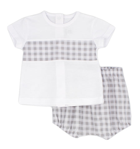 Rapife, Outfits, Rapife - boys white and grey 2 piece set