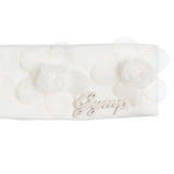 GYMP - Girls white soft headband, floral detail | Betty McKenzie