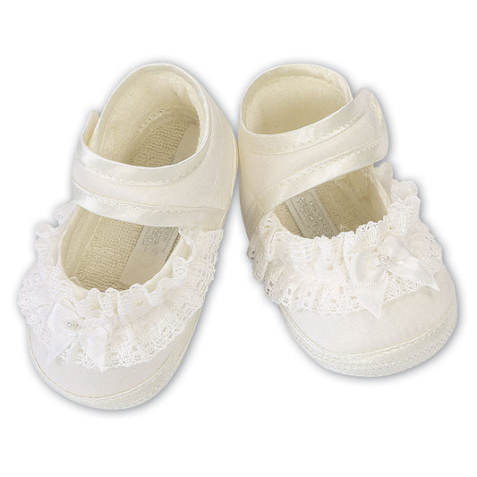 Sarah Louise, footwear, Sarah Louise - Christening shoes, Ivory, 004424