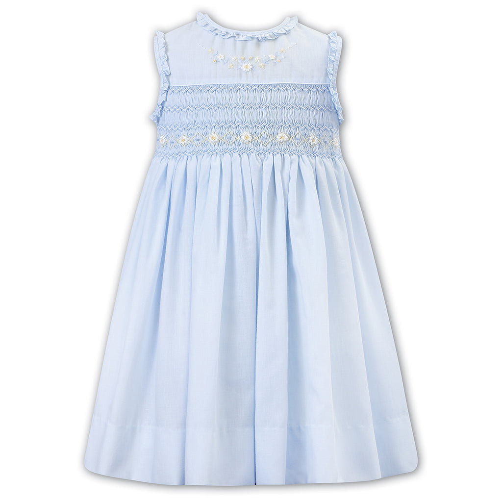 Sarah Louise, dresses, Sarah Louise - Hand Smocked Blue Sleeveless Dress