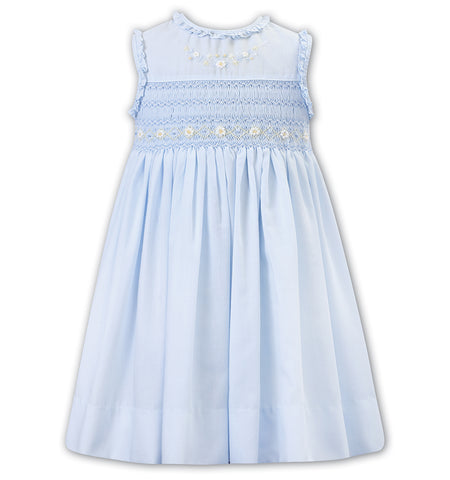 Sarah Louise, dresses, Sarah Louise - Hand Smocked Blue Sleeveless Dress