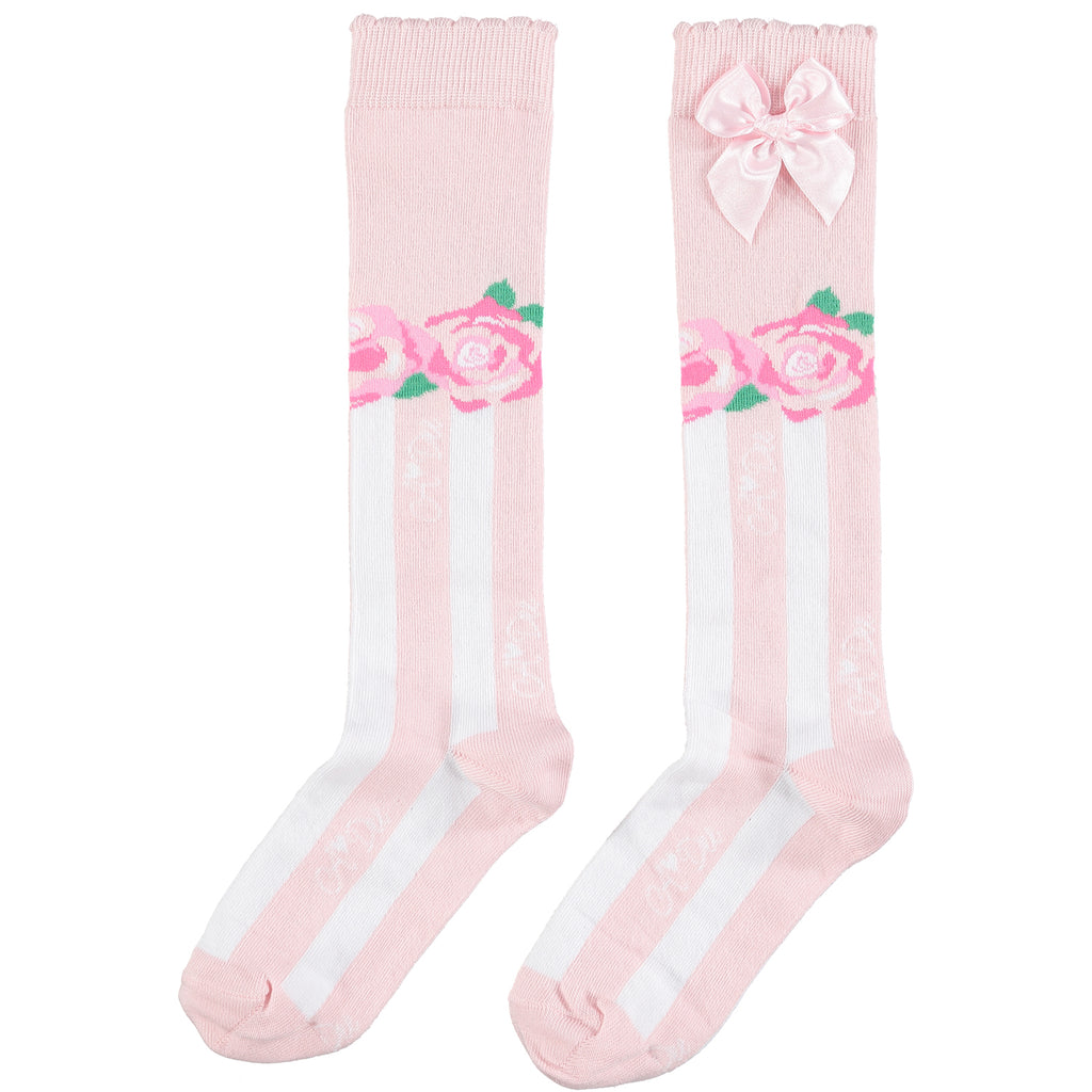 A'Dee, Socks, A'Dee - Chic Garden rose knee high socks