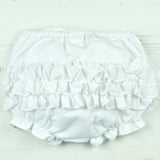 Sarah Louise - Frilly pants, white 003760P | Betty McKenzie