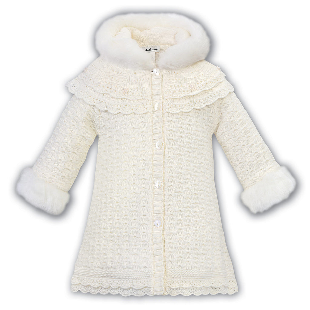 Sarah Louise, coat, Sarah Louise - Knitted coat, Ivory