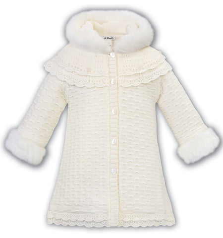 Sarah Louise, coat, Sarah Louise - Knitted coat, Ivory